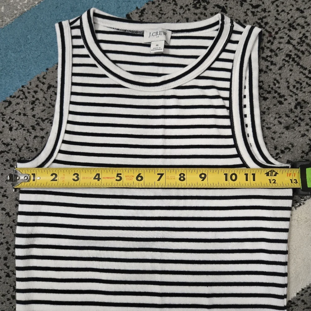 J CREW Striped Cotton Tank Top, S, NWOT